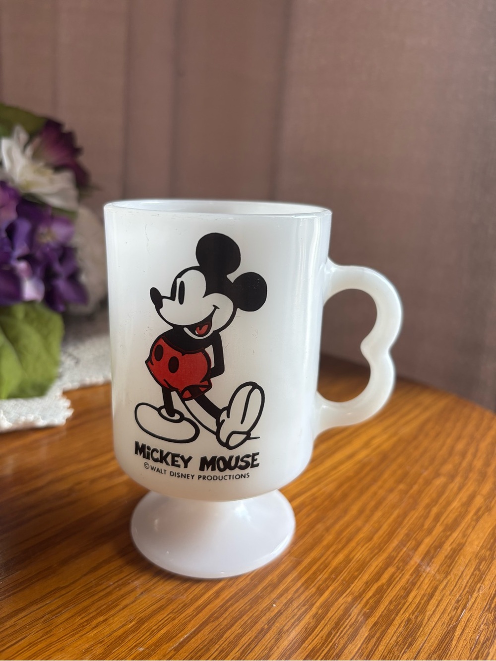 Disney White Pedestal Mickey Mouse Mug